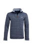 Weird Fish Dalby Herringbone Soft Knit Fleece Navy Size S
