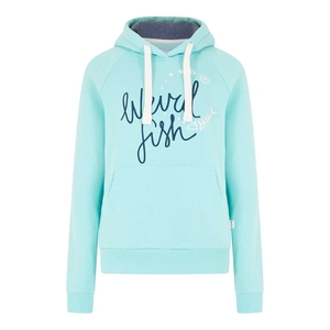 Weird Fish Dawn Graphic Print Hoodie Aqua Sky Size 18
