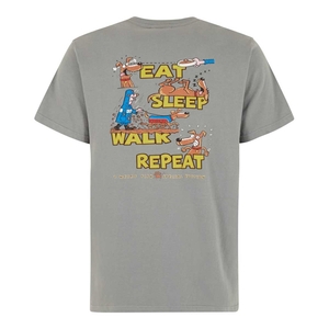 Weird Fish Eat Sleep Walk Artist T-Shirt Grey Blue Size 2XL