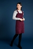 Weird Fish Elowen Plain Cord Pinafore Dark Violet Size 18
