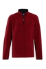 Weird Fish Errill 1/4 Zip Textured Fleece Chilli Red Size XL