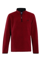 Weird Fish Errill 1/4 Zip Textured Fleece Chilli Red Size XL