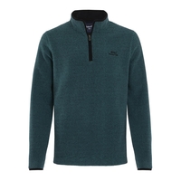Weird Fish Errill 1/4 Zip Textured Fleece Deep Teal Size 3XL