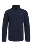 Weird Fish Errill 1/4 Zip Textured Fleece Sweatshirt Dark Navy Size S