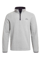 Weird Fish Errill Recycled 1/4 Zip Textured Fleece Ecru Size 2XL