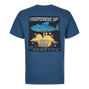 Weird Fish Findependence Artist T-Shirt Ensign Blue Size XL