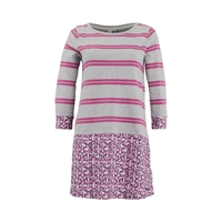Weird Fish Firth Printed Viscose Tunic Magenta Size 12