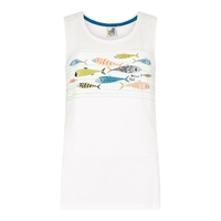 Weird Fish Fleet Print Vest White Size 22