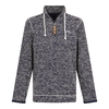 Weird Fish Flynn 1/4 Zip Nepp Macaroni Sweatshirt Dark Navy Size 2XL