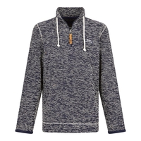 Weird Fish Flynn 1/4 Zip Nepp Macaroni Sweatshirt Dark Navy Size 3XL