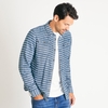 Weird Fish Giovani Striped Brushed Cotton Shirt Navy Size 2XL