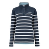 Weird Fish Hansley Striped Pique Button Sweat Dark Navy Size 12