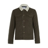 Weird Fish Harvey Wadded Cord Trucker Jacket Taupe Grey Size 5XL