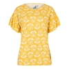 Weird Fish Hazel Patterned Jersey T-Shirt Sunshine Yellow Size 22