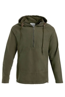 Weird Fish Hogarth Canvas Popover Jacket Olive Night Size 2XL