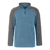 Weird Fish Jepson 1/4 Zip Marled Active Macaroni Sweatshirt Bright Blue Size 2XL