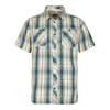 Weird Fish Kale Cotton Short Sleeve Checked Shirt Sea Green Size XL