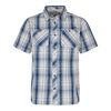 Weird Fish Kale Cotton Short Sleeve Checked Shirt Vintage Blue Size 2XL
