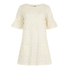 Weird Fish Kenza Embroidered Jersey Tunic Light Cream Size 16