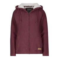 Weird Fish Kestrel Full Zip Macaroni Hoodie Dark Wine Size 18