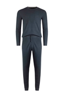 Weird Fish Kilmory Waffle Loungewear Trouser Set Navy Size 2XL