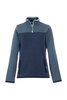 Weird Fish Krisona 1/4 Zip Colour Block Soft Knit Jumper Navy Size 8
