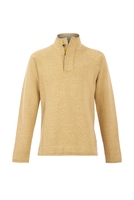 Weird Fish Landeron Snow Marl Button Neck Sweat Mustard Size XL