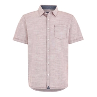 Weird Fish Langholm Stripe Short Sleeve Shirt Brick Red Size 3XL