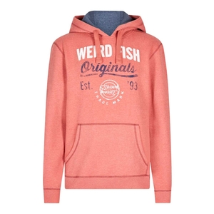 Weird Fish Leiter Applique and Graphic Print Hoodie Baked Apple Size 2XL