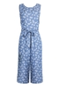 Weird Fish Lissie Printed Denim Jumpsuit Light Denim Size 16
