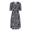 Weird Fish Milli Floral Print Midi Dress Dark Navy Size 22