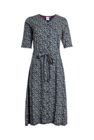 Weird Fish Milli Lenzing EcoVero™ Printed Midi Dress Tall Navy Size 16T