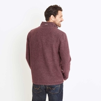 Weird Fish Morle 1/4 Zip Microfleece Top Dark Wine Size L