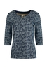 Weird Fish Nanaimo Eco 3/4 Sleeve Top Light Navy Size 14