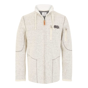 Weird Fish Nordell Full Zip Technical Macaroni Jacket Ecru Size M