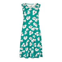Weird Fish Paisley Sleeveless Patterned Jersey Dress Deep Teal Size 22