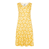 Weird Fish Paisley Sleeveless Patterned Jersey Dress Sunshine Yellow Size 22