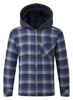 Weird Fish Roach Check Hooded Shacket Dark Navy Size 13