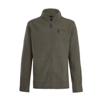 Weird Fish Rossten Full Zip Grid Fleece Khaki Grey Size L