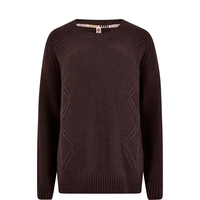 Weird Fish Sally Cable Knit Jumper Mulled Wine Size 10