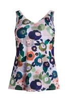 Weird Fish Saunton Recycled Polyester Printed Tankini Top Blush Size 8
