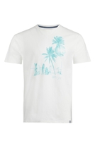 Weird Fish Shoreline Linen Blend Graphic T-Shirt Marshmallow Size L