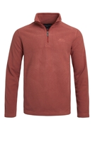 Weird Fish Silvermine 1/4 Zip Hex Fleece Brick Red Size M
