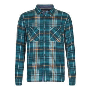 Weird Fish Speakeasy Brushed Cotton Long Sleeve Check Shirt Deep Sea Blue Size 4XL