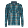 Weird Fish Speakeasy Brushed Cotton Long Sleeve Check Shirt Deep Sea Blue Size XS
