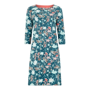 Weird Fish Starshine Printed Jersey Dress Deep Sea Blue Size 16