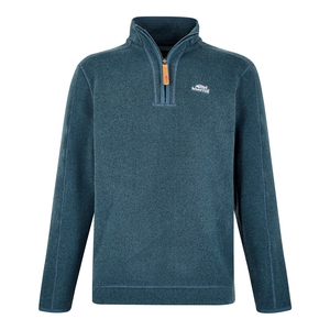 Weird Fish Stowe 1/4 Zip Soft Knit Fleece Dusty Teal Size S
