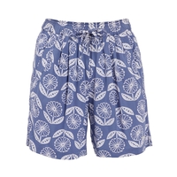 Weird Fish Sundance Patterned Shorts Light Denim Size 20
