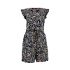 Weird Fish Suzanne Patterned Cap Sleeve Playsuit Navy Size 20