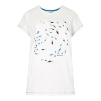 Weird Fish Swirl Printed T-Shirt Light Cream Size 16